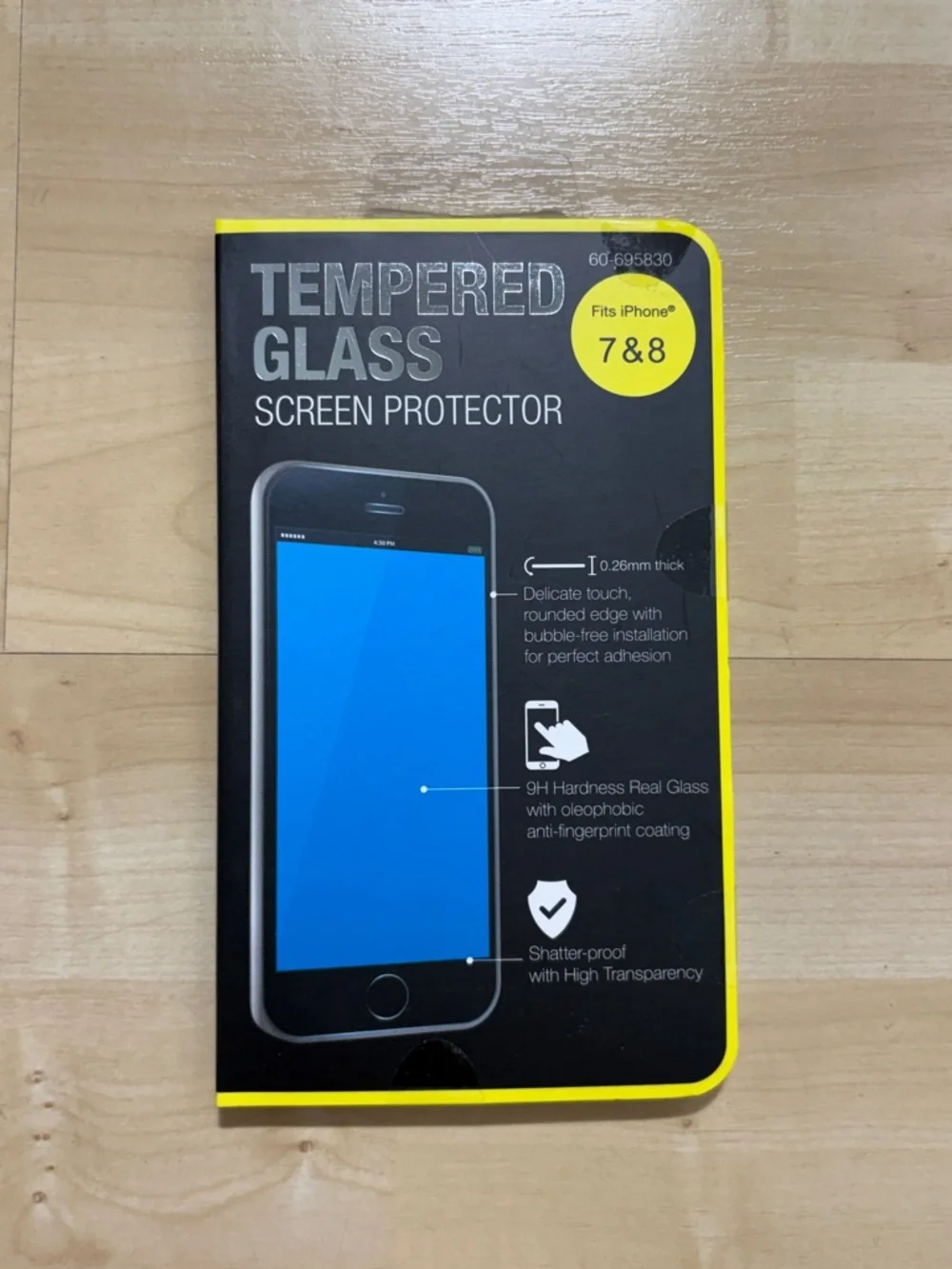 Tempered Glass Screen Protector for iPhone 7 & 8 - Black Frame